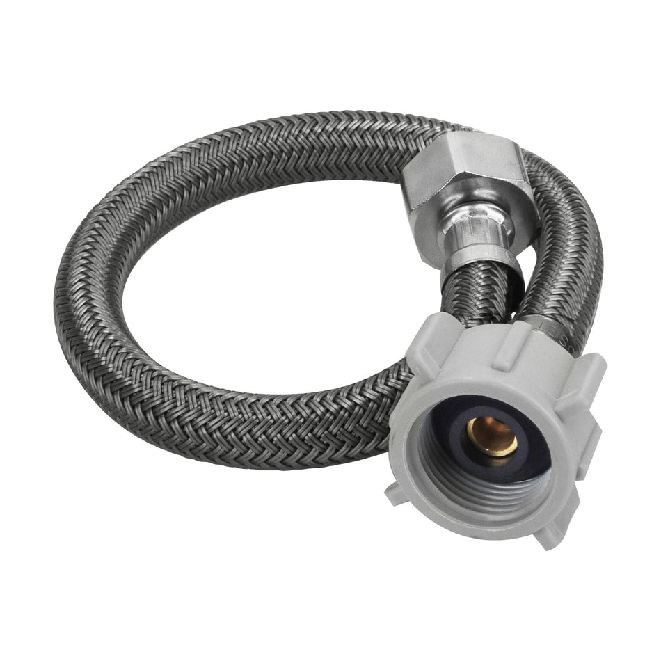 Manguera p/WC vinilo grisx7/8" plastico/laton 35 cm