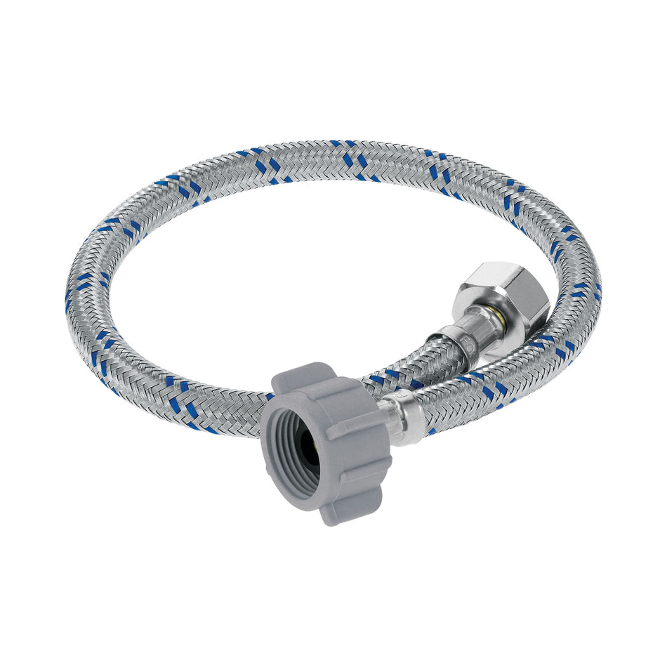 Manguera p/WC, aluminio, 1/2' x 7/8', 50 cm, plástico/latón
