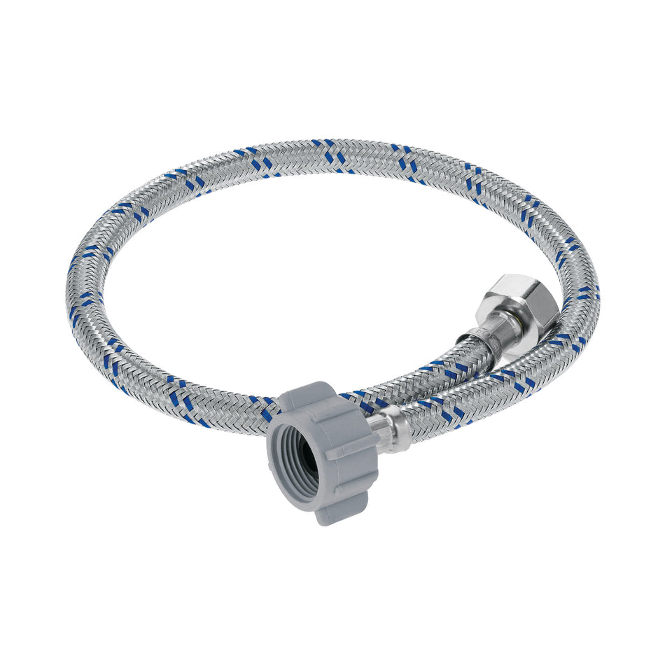 Manguera p/WC aluminio x plastico/laton 60 cm