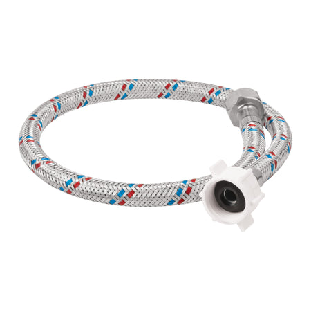 Manguera p/WC aluminiox7/8" plast/metal BASIC 60 cm