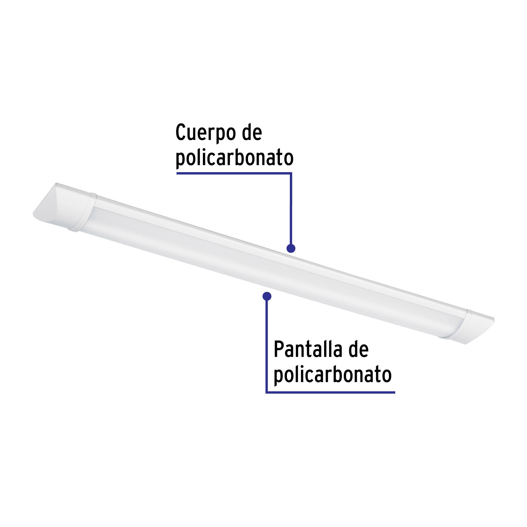 Luminario lineal delgado de LED 18 W para gabinete, Volteck 18 W