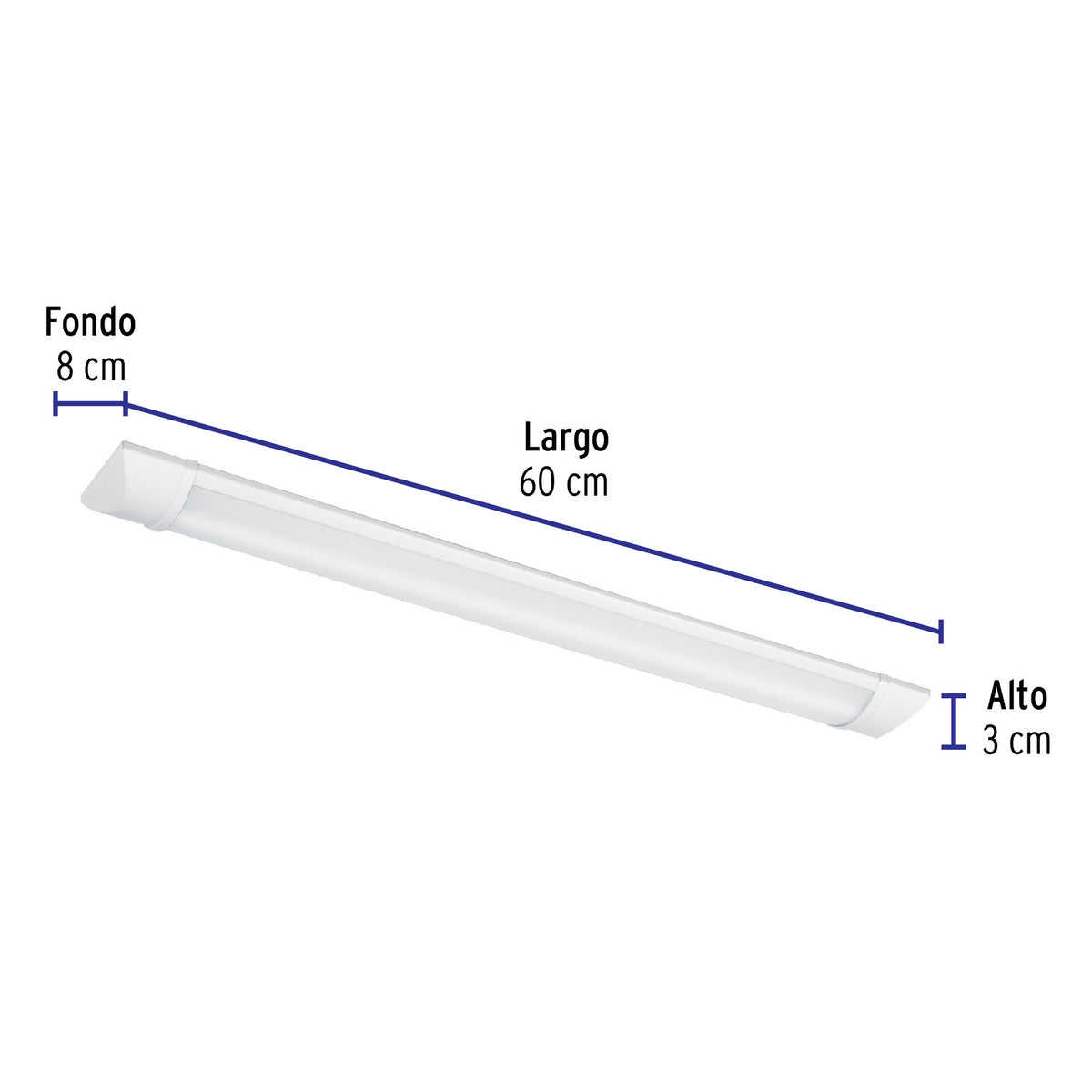 Luminario lineal delgado de LED 18 W para gabinete, Volteck 18 W