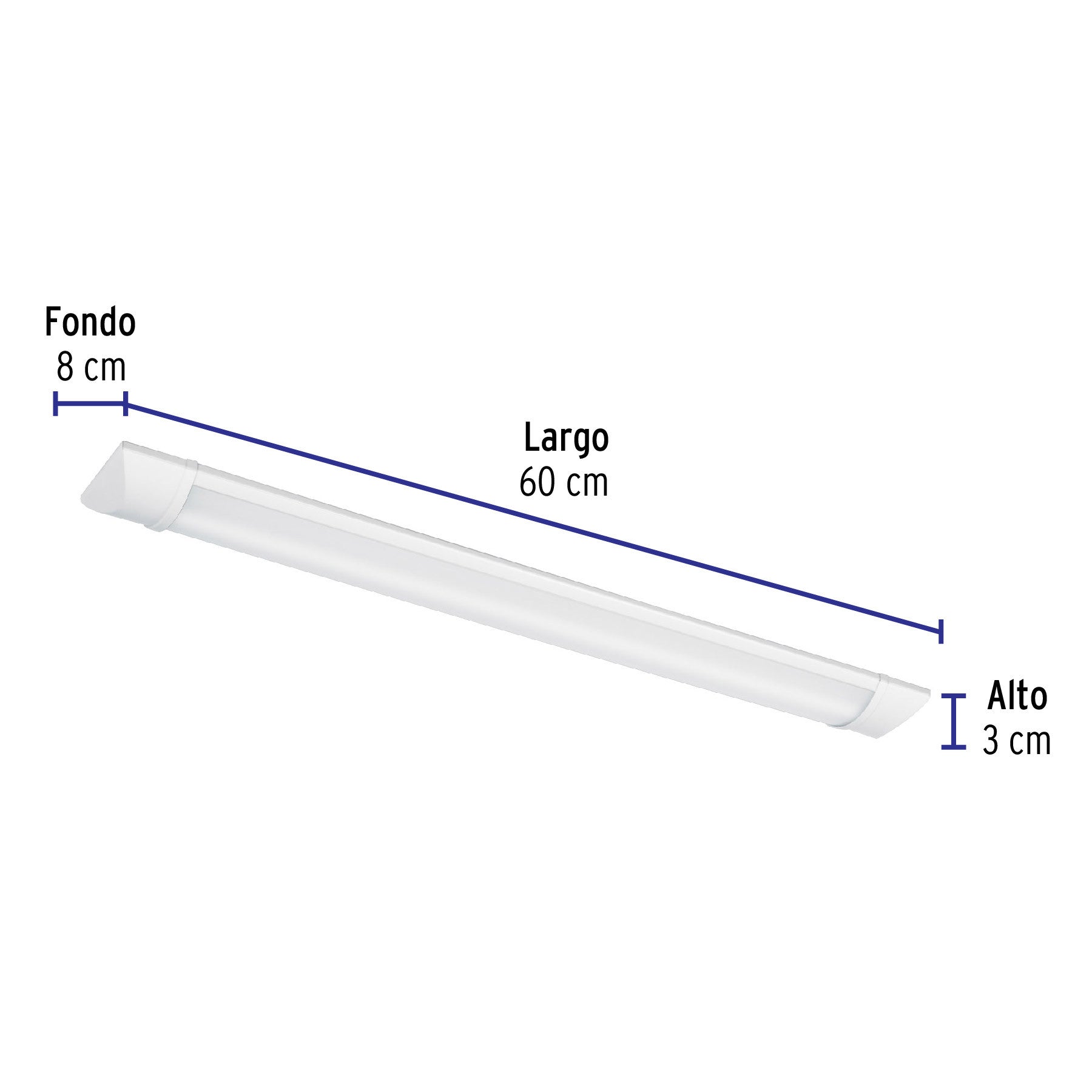 Luminario lineal delgado de LED 18 W para gabinete, Volteck 18 W