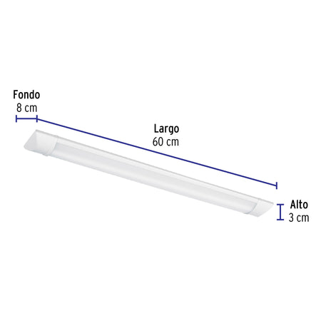 Luminario lineal delgado de LED 18 W para gabinete, Volteck 18 W