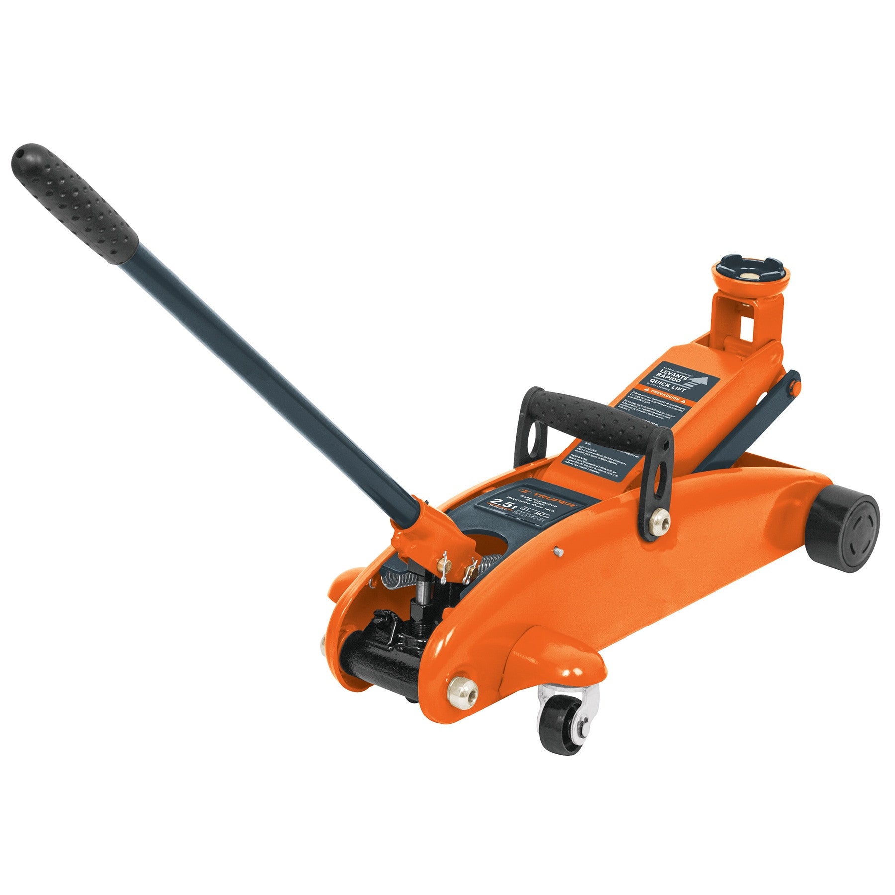 Gato hidraulico de patin 2.5t elevacion rapida con maletin