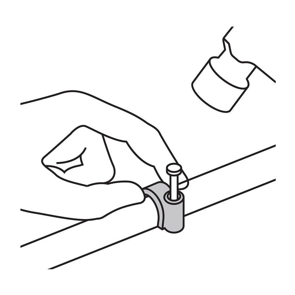 Bolsa con 20 grapas negras de 10 mm para cable redondo 10 mm