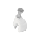 Bolsa con 20 grapas blancas de para cable redondo 6 mm