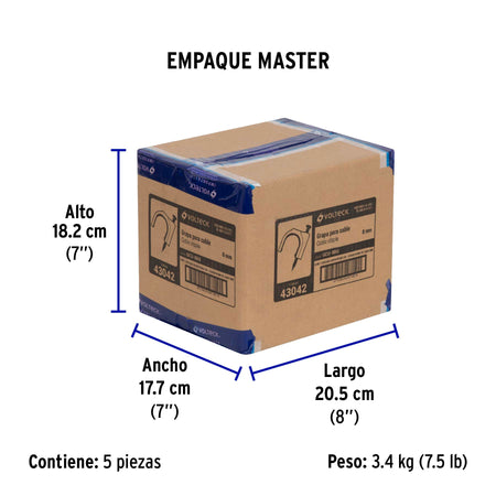 Bolsa con 500 grapas blancas de 8 mm para cable redondo