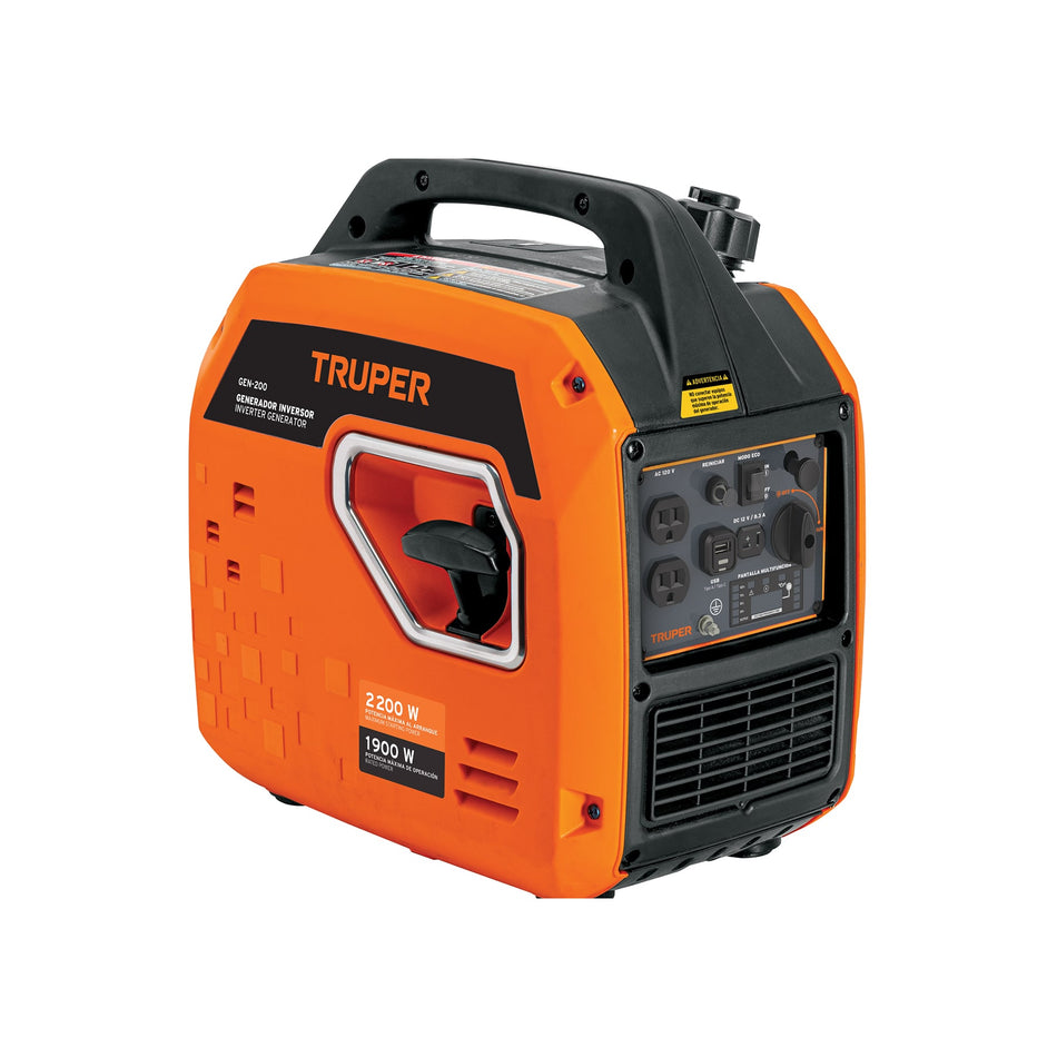 Generador silencioso inverter 2.2kW 80 cc encendido manual