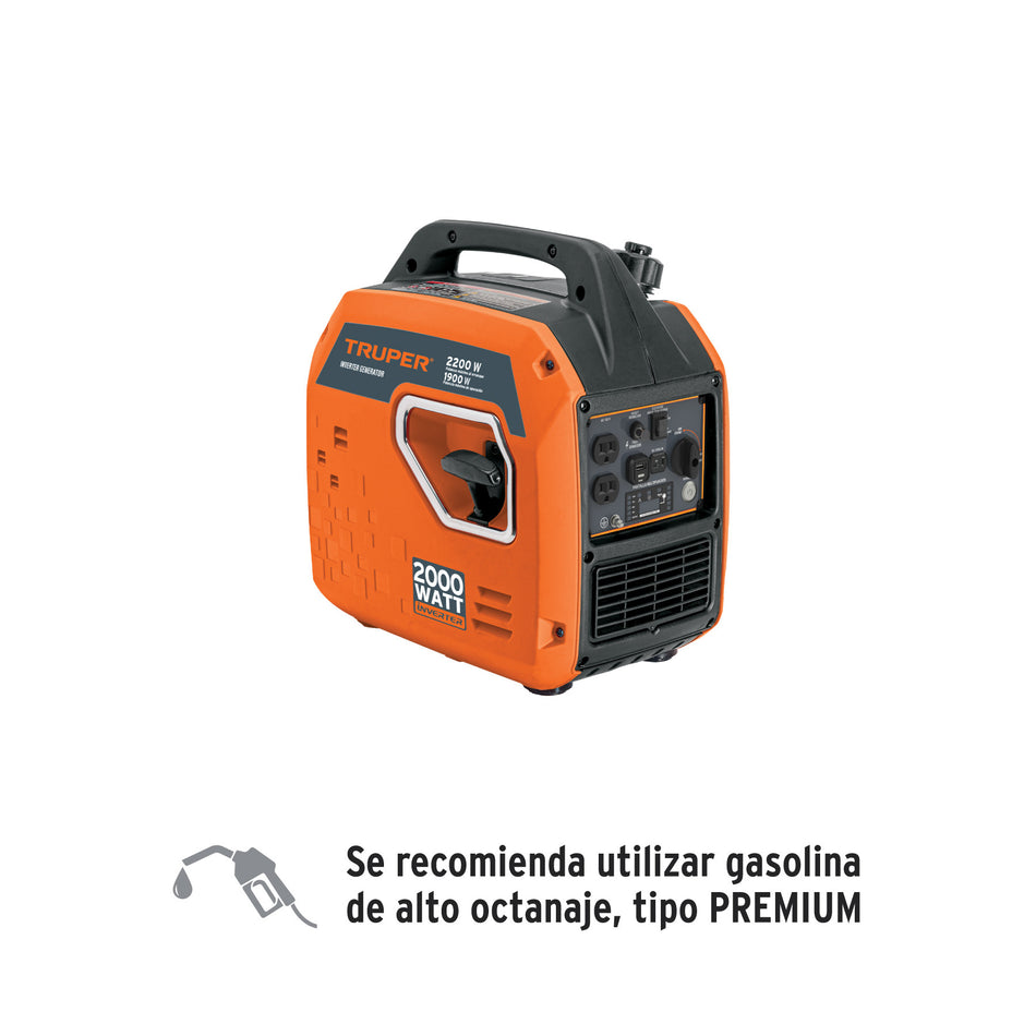 Generador silencioso inverter 2.2kW 80 cc enc. electronico