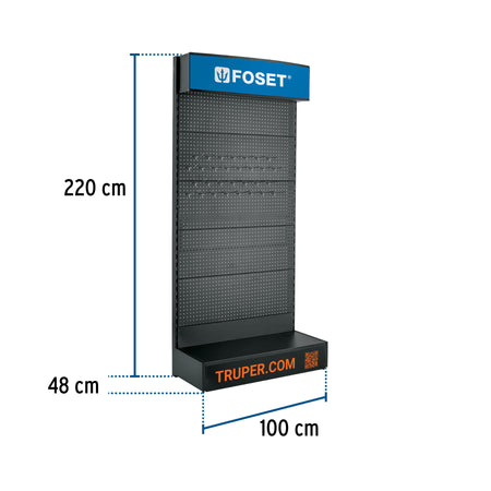 Góndola de pared 100 x 220 cm, FOSET