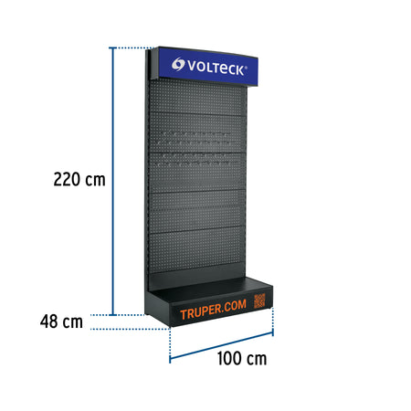 Góndola de pared 100 x 220 cm, Volteck