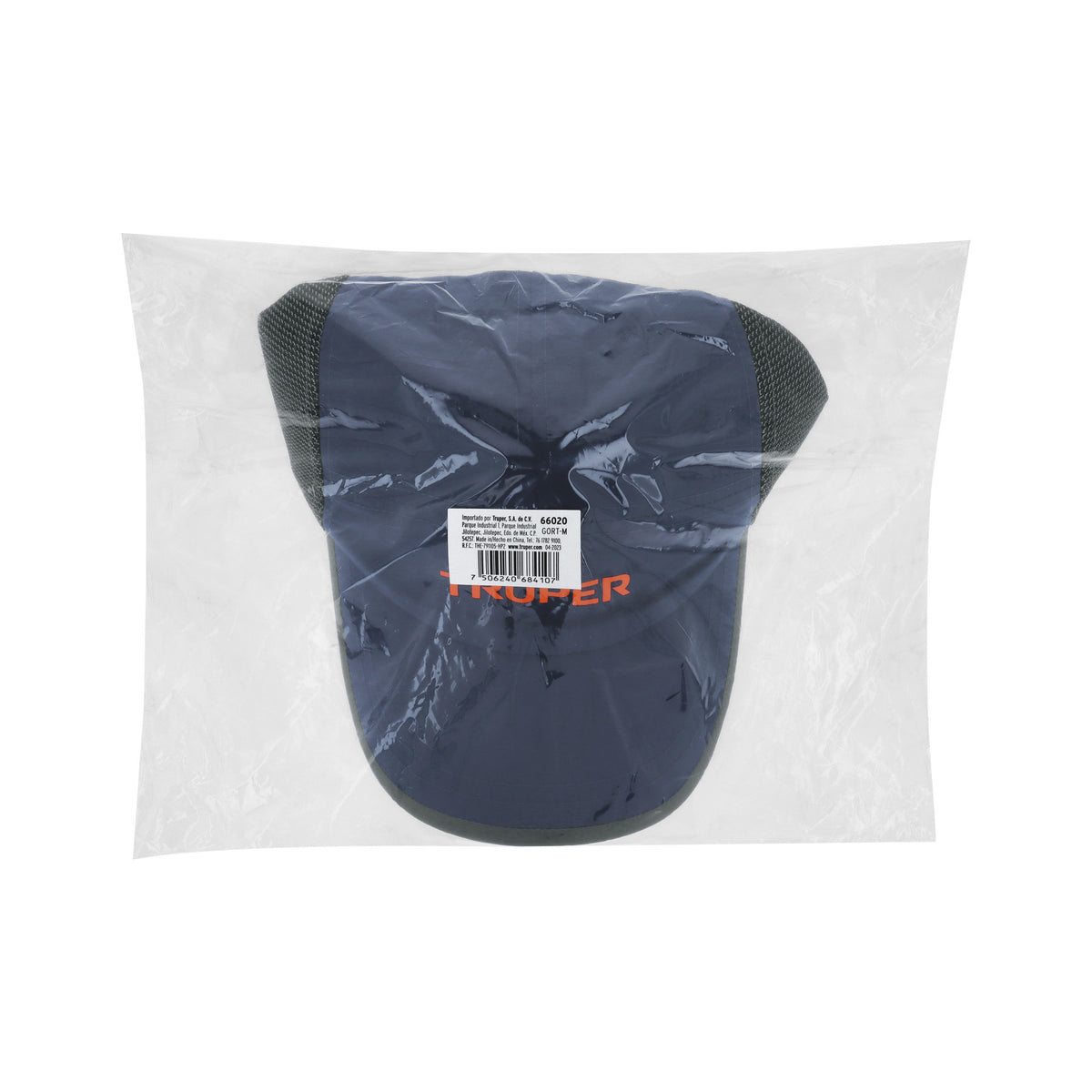 Gorra color azul marino 100% poliester Truper
