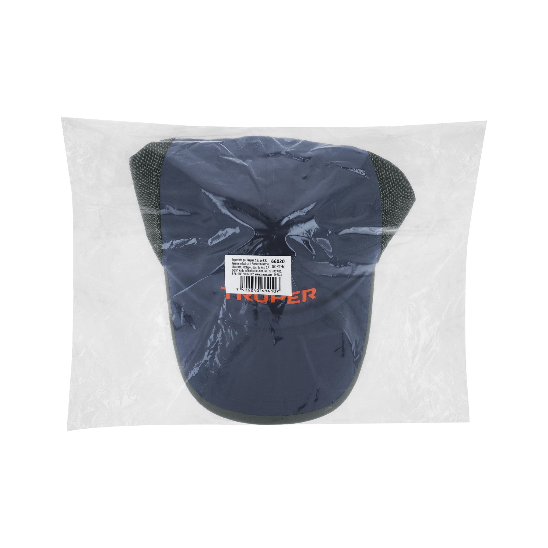 Gorra color azul marino 100% poliester Truper