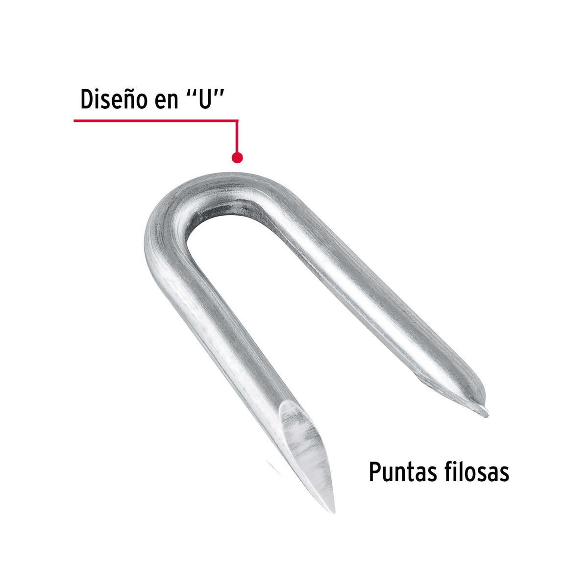 Caja con grapas galvanizadas p/alambre de puas 1-1/2"