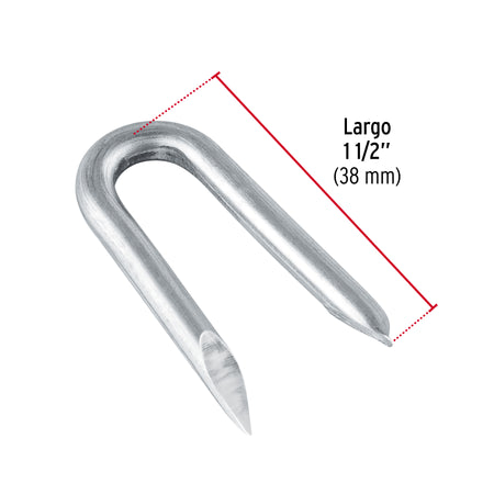 Caja con grapas galvanizadas p/alambre de puas 1-1/2"