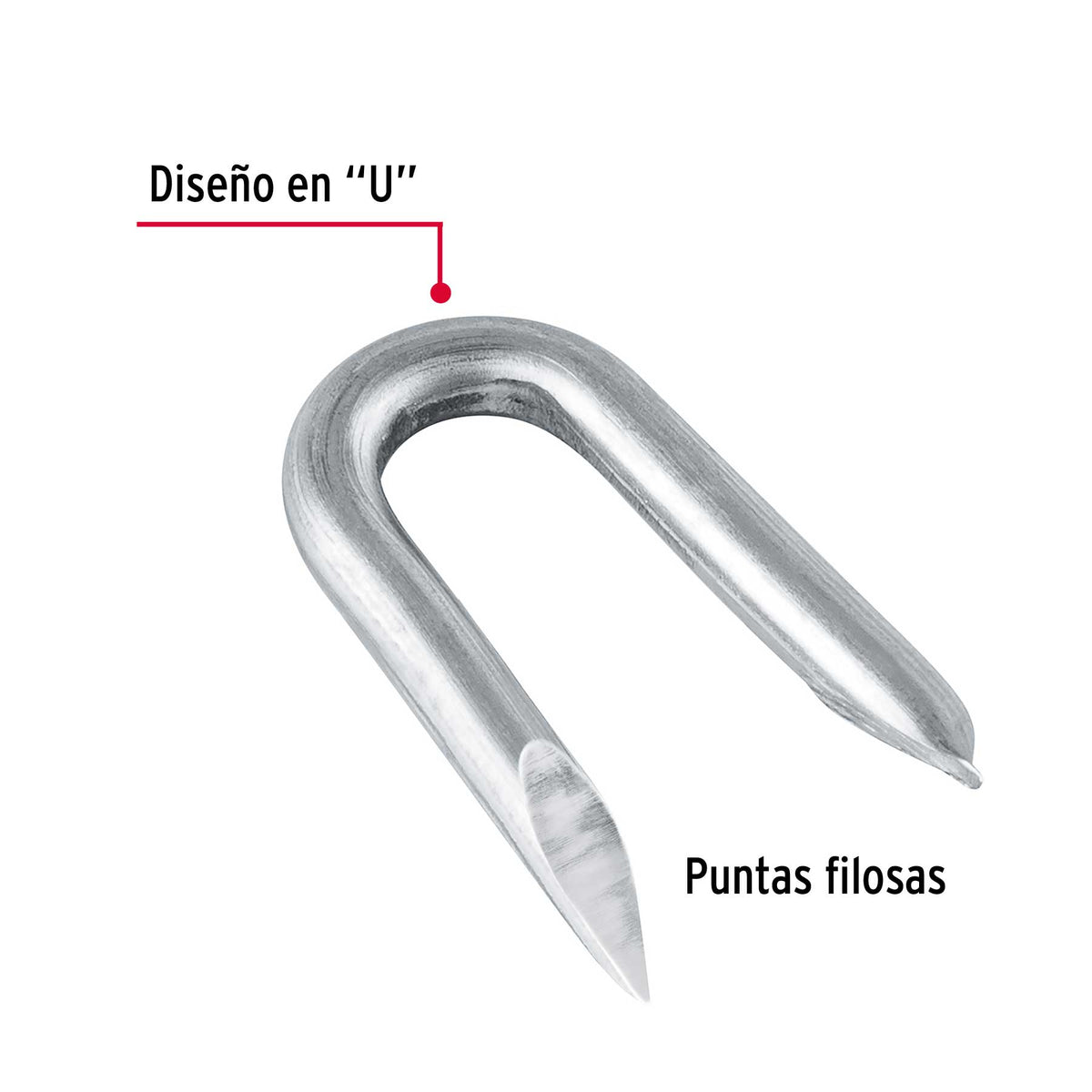 Caja con grapas galvanizadas p/alambre de puas 1-1/4"