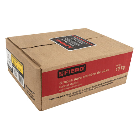 Caja con grapas galvanizadas p/alambre de puas 1-1/4"