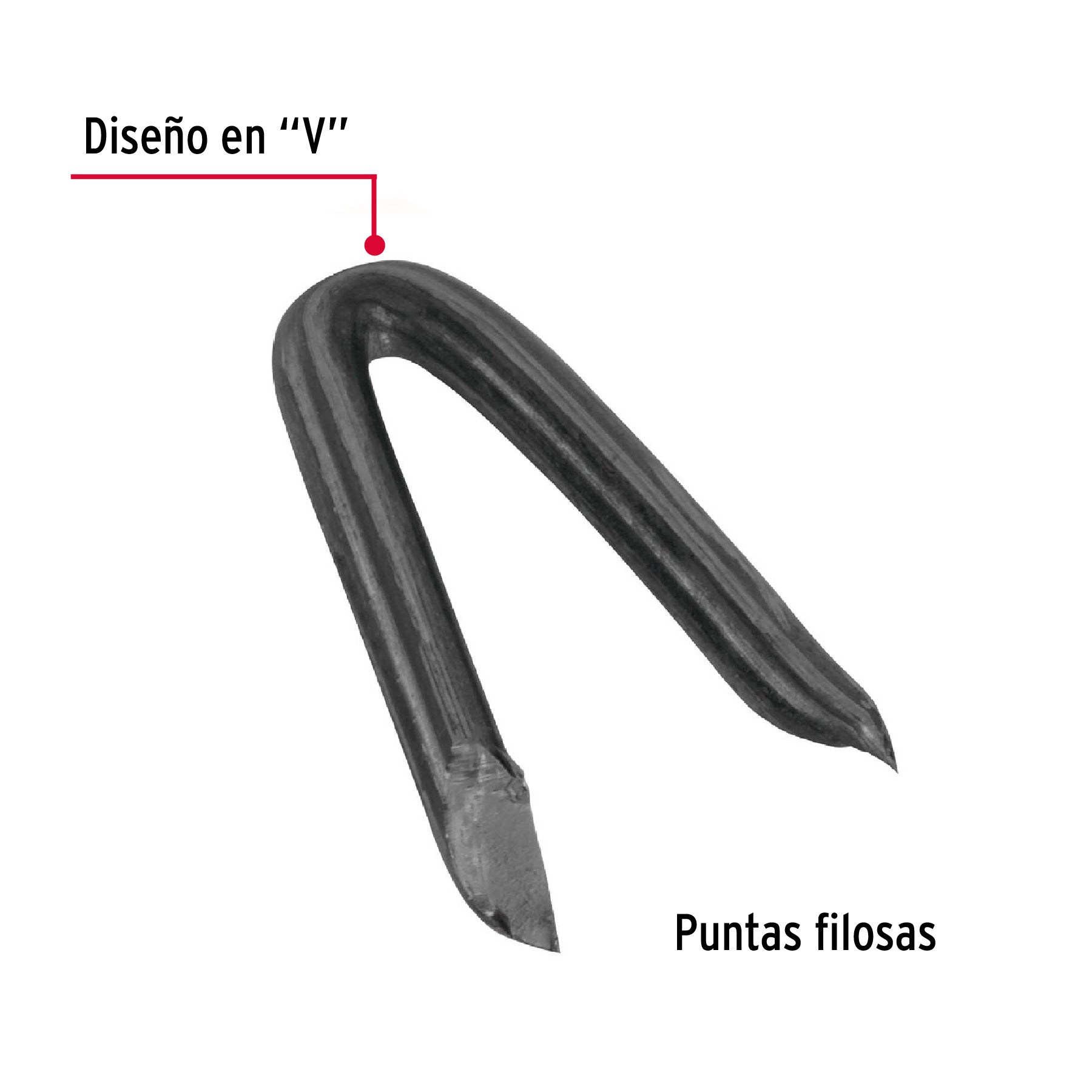 Caja con 10 kg de grapas 1-1/4" negras p/alambre de puas