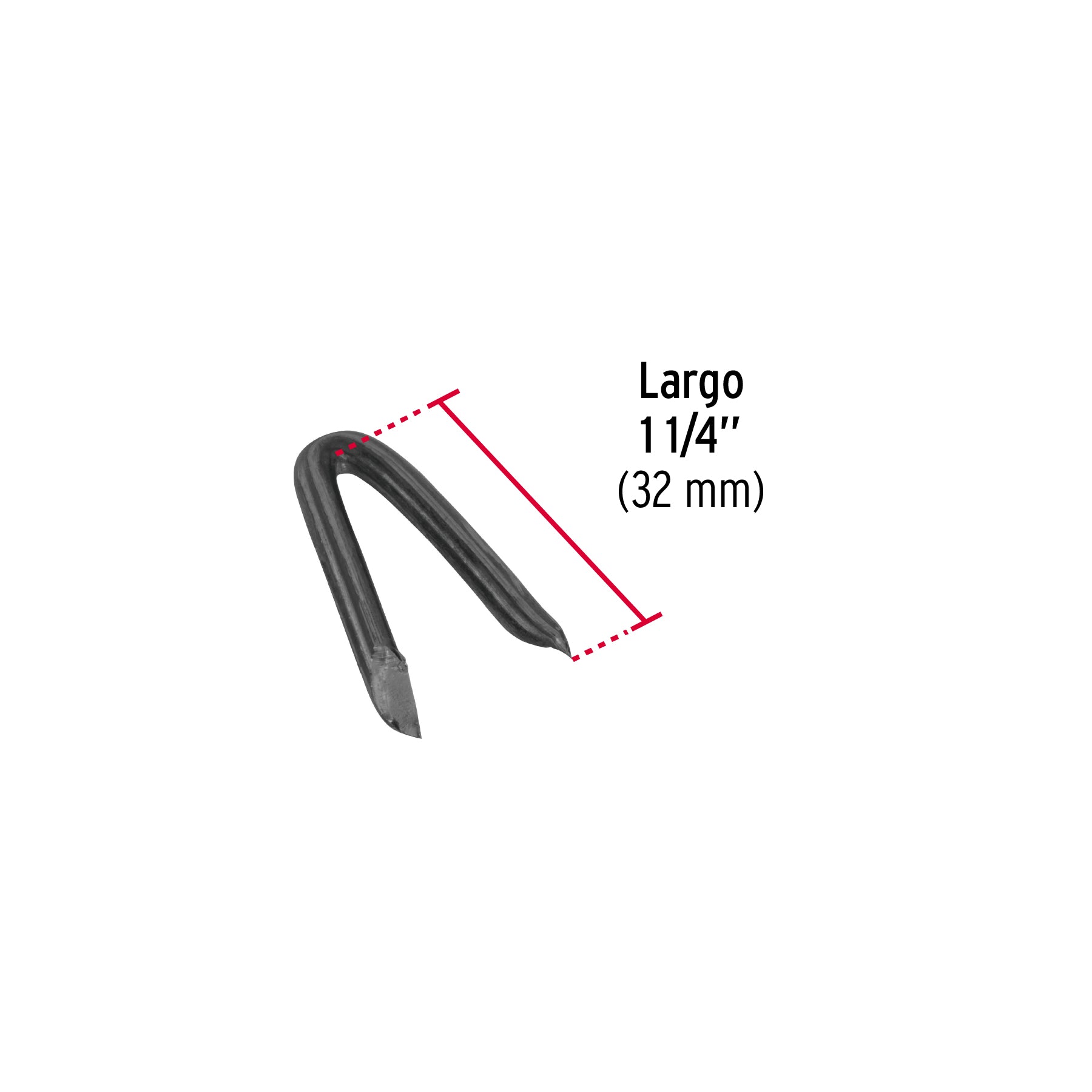 Caja con 10 kg de grapas 1-1/4" negras p/alambre de puas
