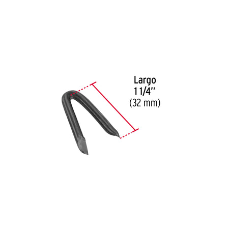 Caja con 10 kg de grapas 1-1/4" negras p/alambre de puas