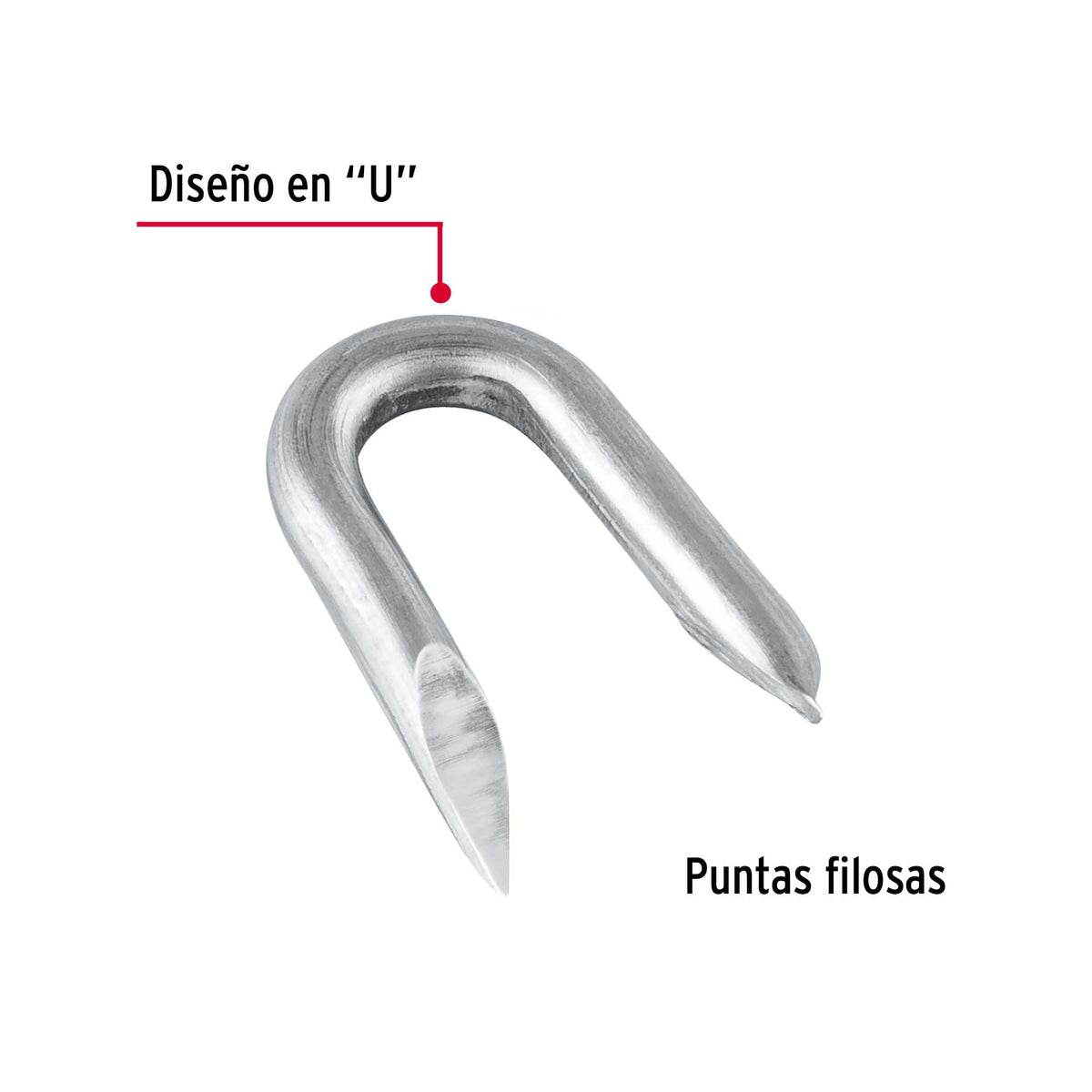 Caja con 10 kg de grapas 1" galvanizadas p/alambre de puas