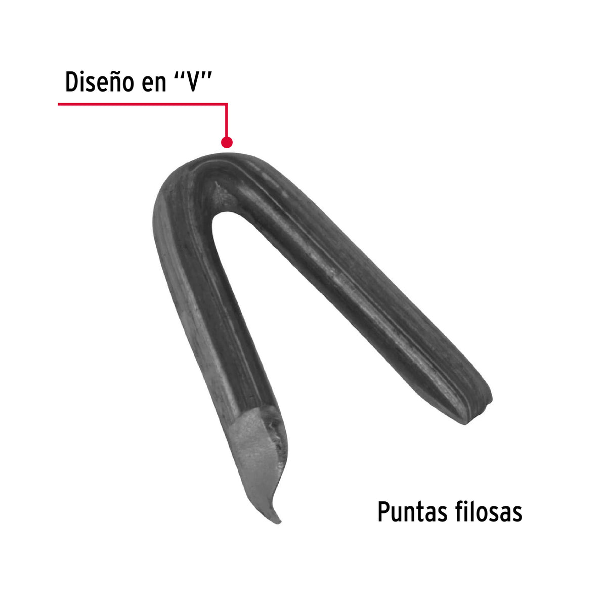 Caja con 10 kg de grapas 1" negras p/alambre de puas FIERO