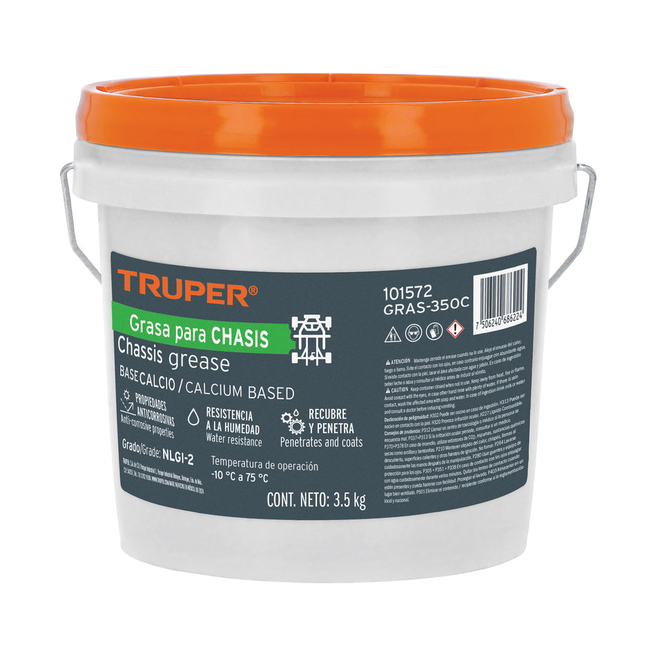 Grasa lubricante para chasis base calcio 3.5 kg Truper