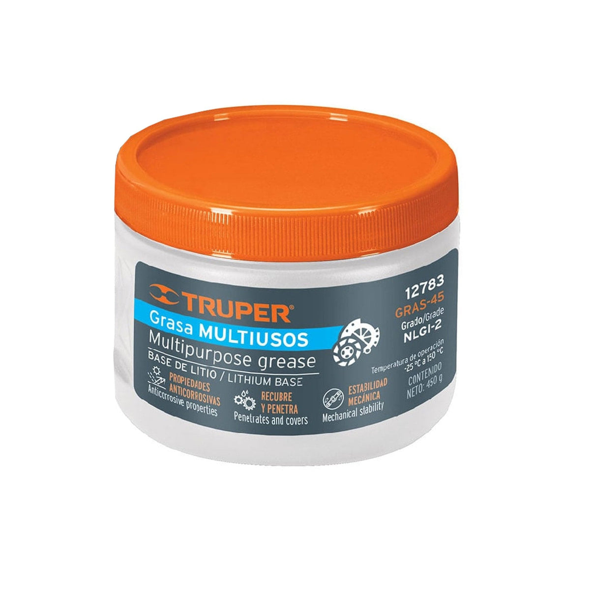 Grasa lubricante multiusos base litio 450 g Truper