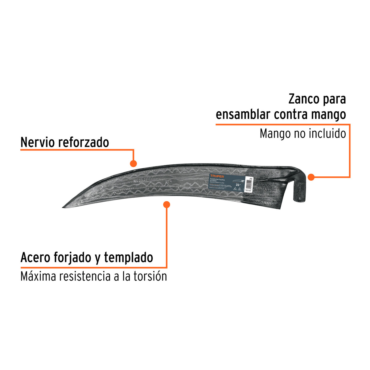 Guadaña tipo austriaca de 26' sin mango, Truper