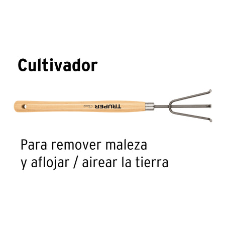 Cultivador para jardín, mango de 12-1/4', TRUPER