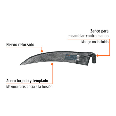 Guadaña tipo española de 26' sin mango, Truper