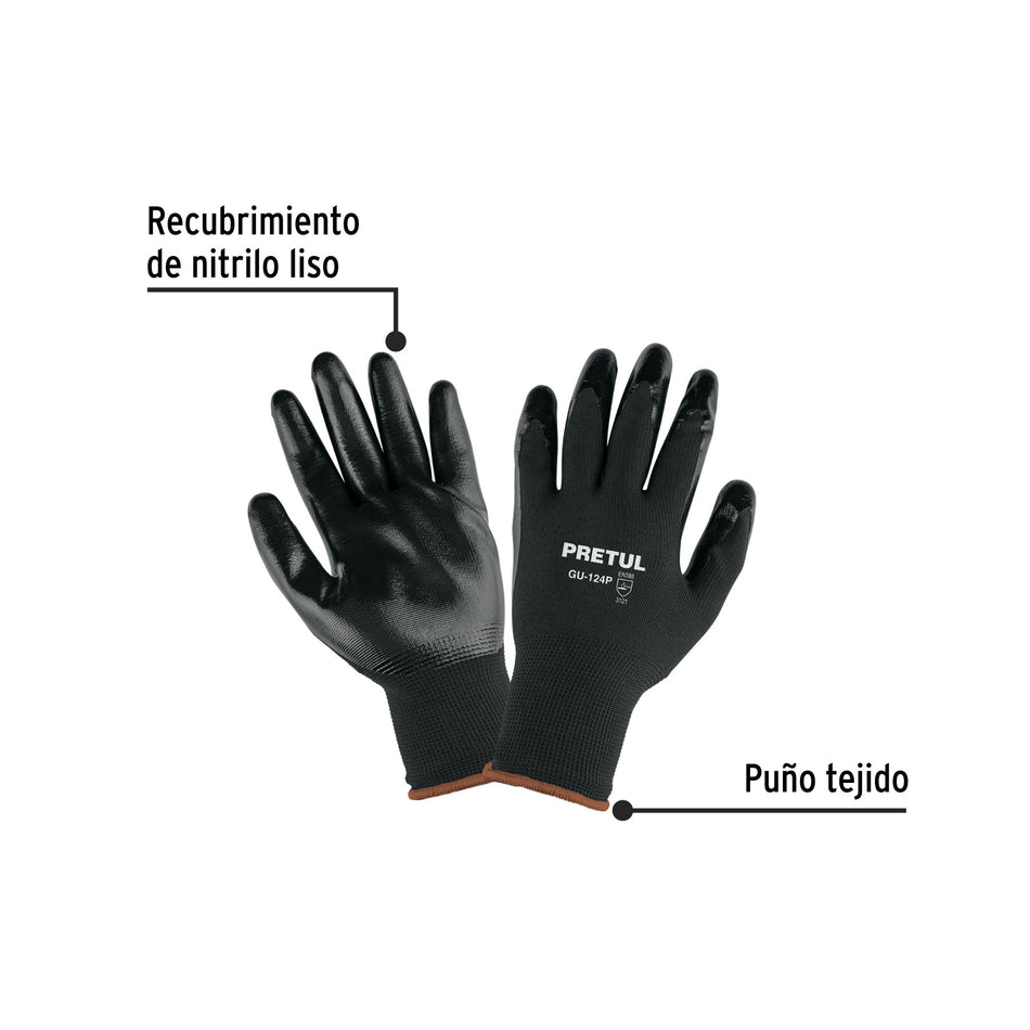 Guantes de nylon recubiertos de nitrilo XG Pretul