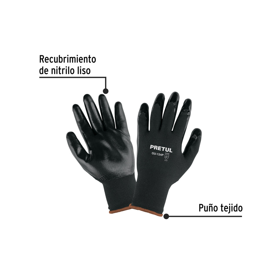 Guantes de nylon recubiertos de nitrilo XG Pretul