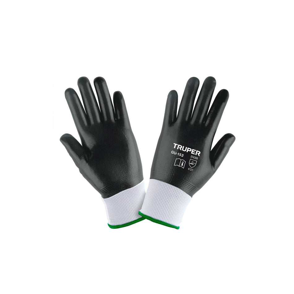 Guantes de poliester recubiertos de nitrilo TRUPER G