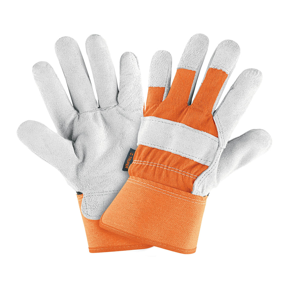 Guantes de carnaza y loneta unitalla TRUPER