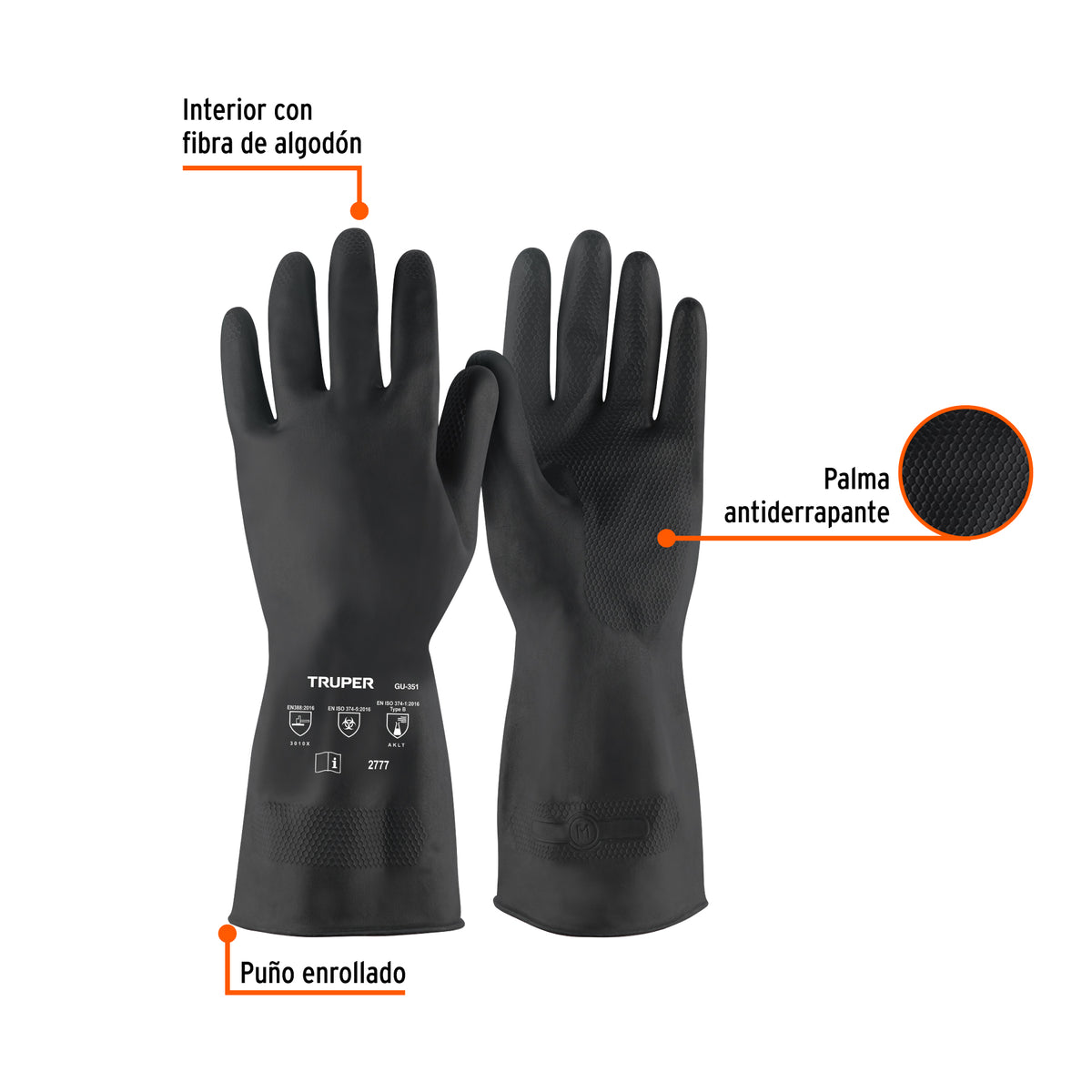 Guantes de latex para pintor Truper CH