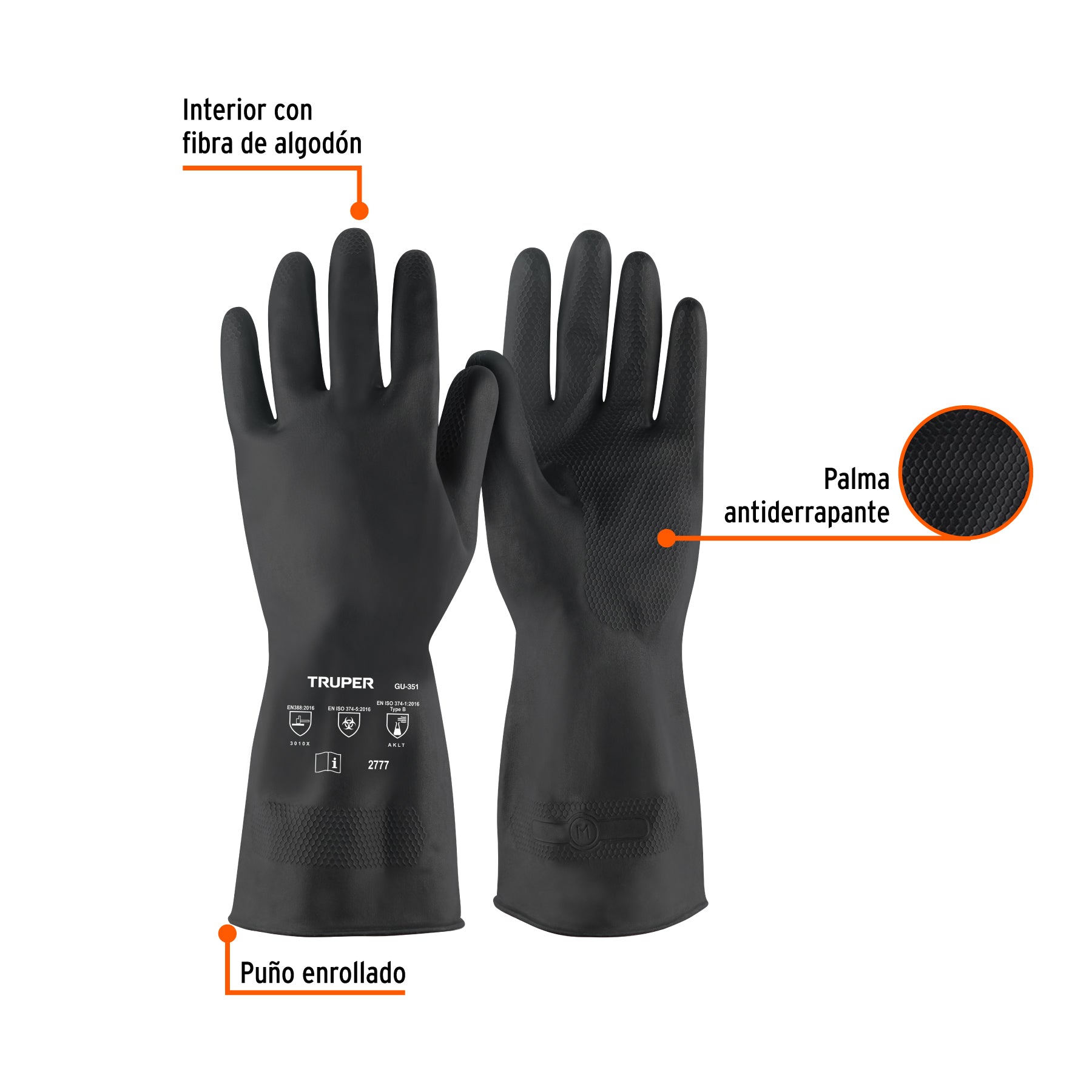 Guantes de latex para pintor Truper CH