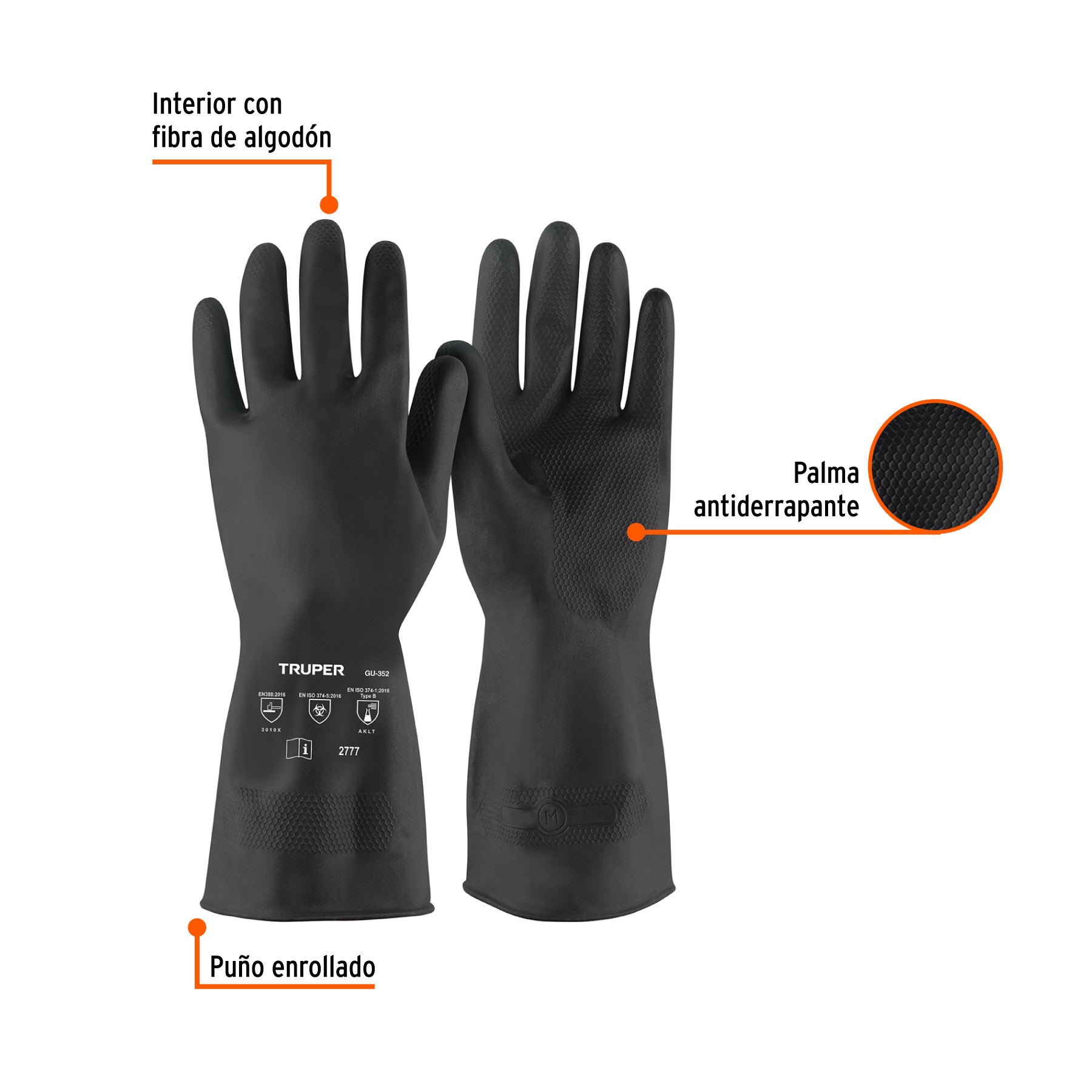 Guantes de látex para pintor, M, TRUPER