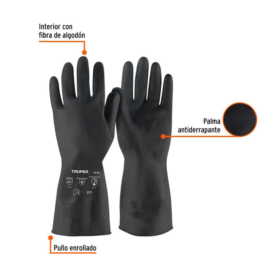 Guantes de látex para pintor, M, TRUPER