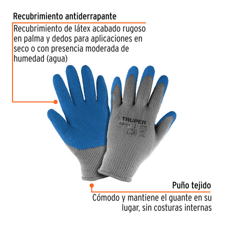Guantes de poliester recubiertos de latex XG Truper