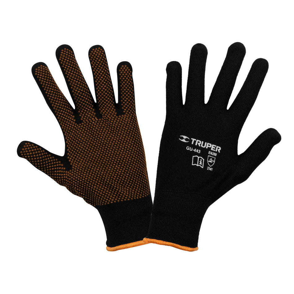 Guantes de poliester con puntos de PVC en palma TRUPER G