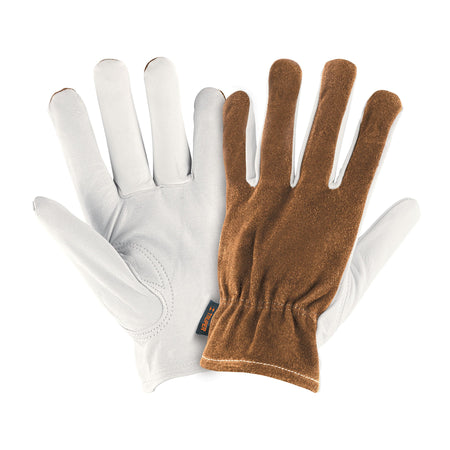 Guantes de piel de cabra con dorso de carnaza TRUPER