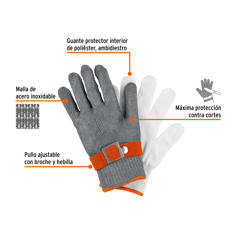 Guante Anticorte NV 5 de Acero Inoxidable Truper CH