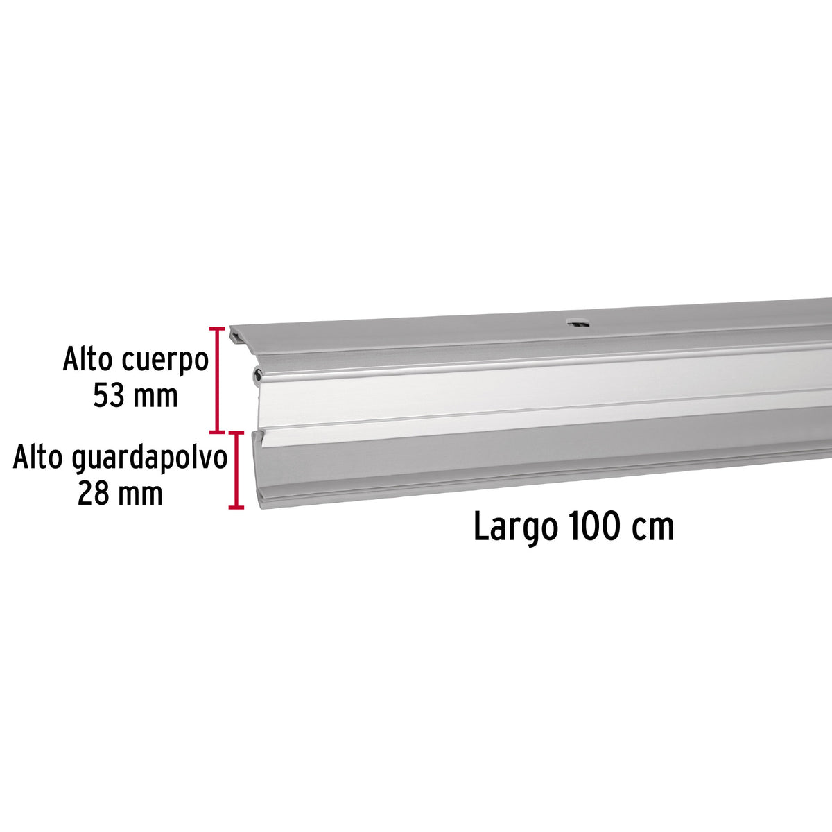 Guardapolvo automático 100 cm aluminio, HERMEX 100 cm
