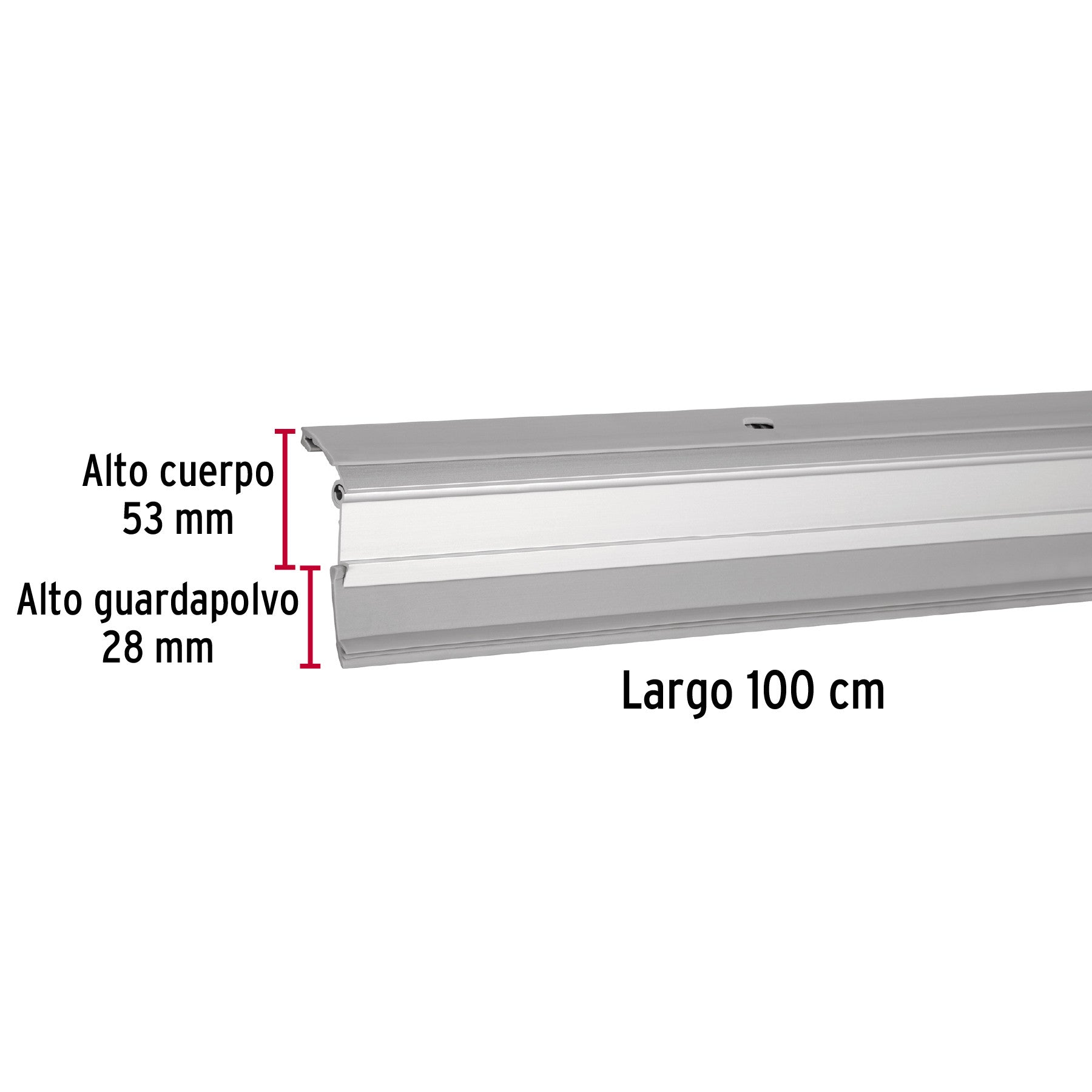 Guardapolvo automático 100 cm aluminio, HERMEX 100 cm