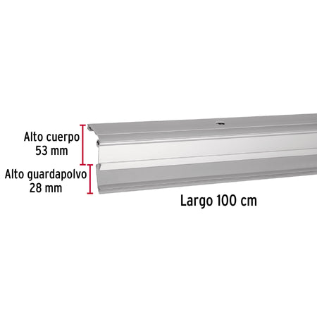Guardapolvo automático 100 cm aluminio, HERMEX 100 cm