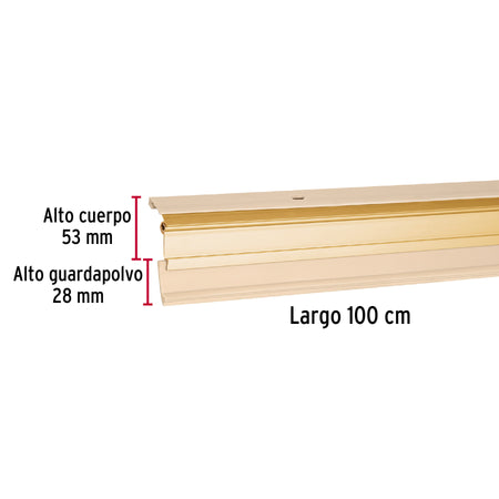 Guardapolvo automático 100 cm dorado, HERMEX 100 cm