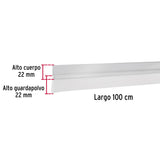Guardapolvo fijo de 100 cm, aluminio, HERMEX 100 cm