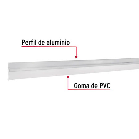 Guardapolvo fijo de 100 cm, aluminio, HERMEX 100 cm